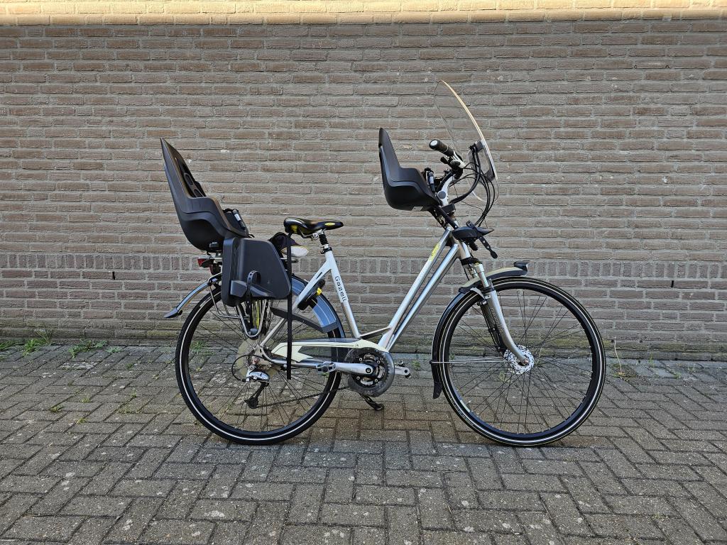 Gazelle Allure Limited Edition Damesfiets – Zilver – 53 cm, Ophalen, 2 zitjes, Gebruikt, Buggydrager
