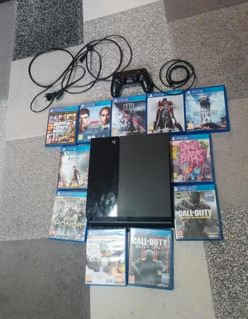 PS4 met 10 games en 1 controller - Werkt perfect!, Ophalen of Verzenden