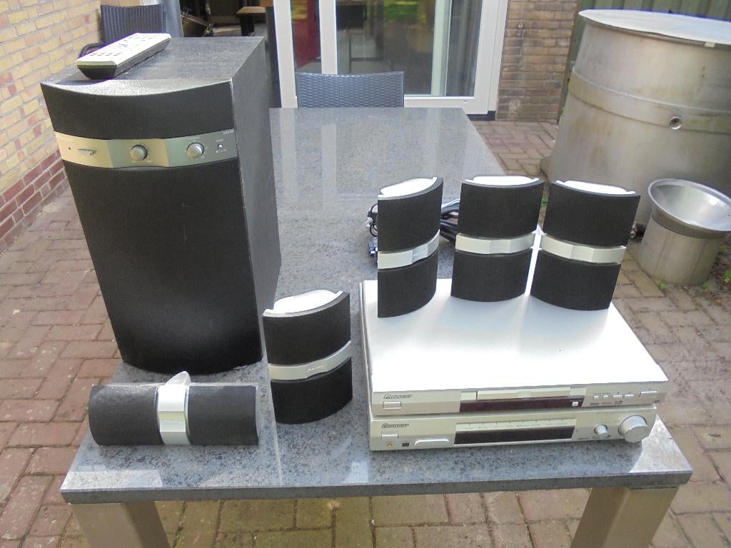 Home cinema set, tuner, versterker, DVD speler. Pioneer, Ophalen, 70 watt of meer, Pioneer, Dvd-speler
