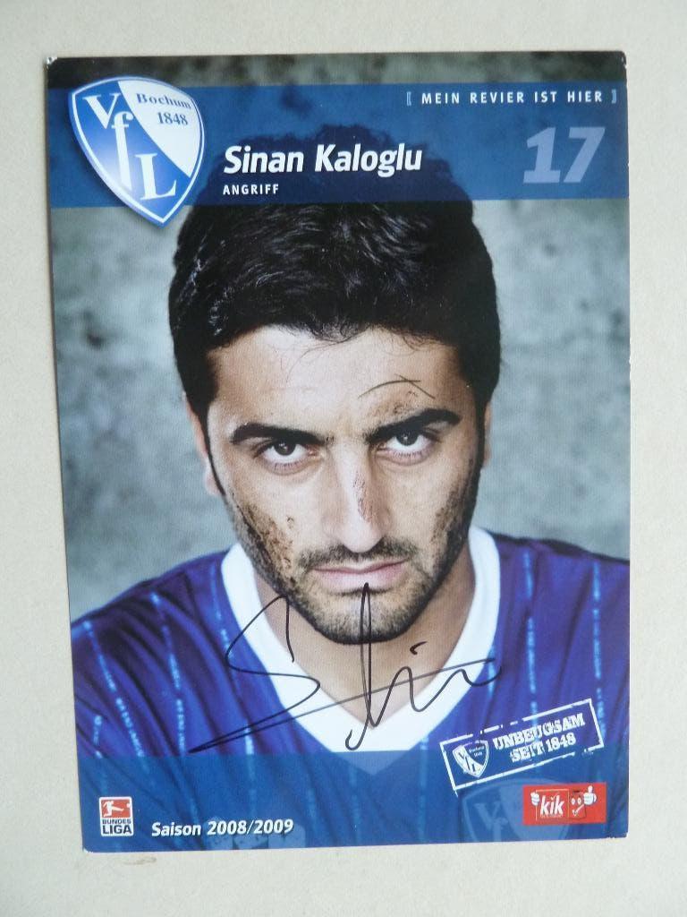 Spelerskaart  Sinan.Kaloglu Vfl Bochum. 2008/2009, Verzamelen, Ophalen of Verzenden, Zo goed als nieuw, Buitenlandse clubs, Spelerskaart