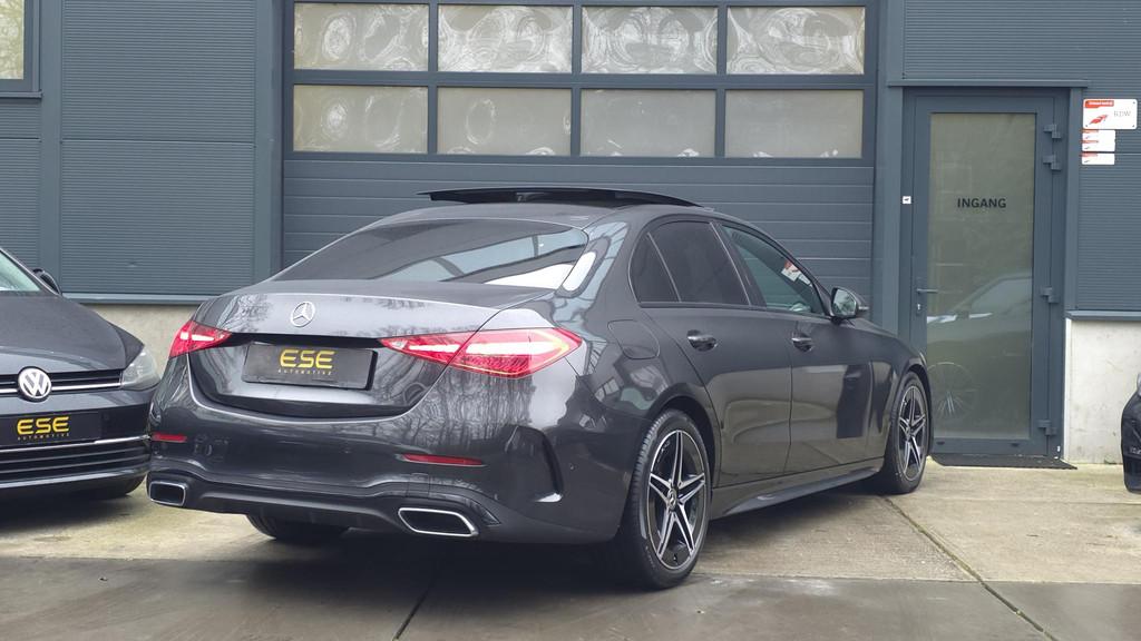 Mercedes-Benz C-klasse 220 d AMG Line | Panorama | Sfeer | C, Auto's, Automaat, 4 cilinders, Bedrijf, Diesel