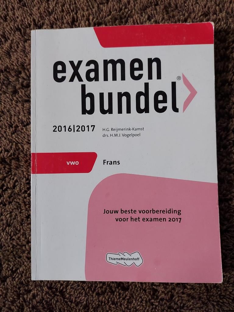 Examenbundel VWO Frans 2016-2017, Ophalen of Verzenden, Gelezen, H.C. Reijmerink-Kamst, drs. H.M.J. Vogelpoel, Non-fictie
