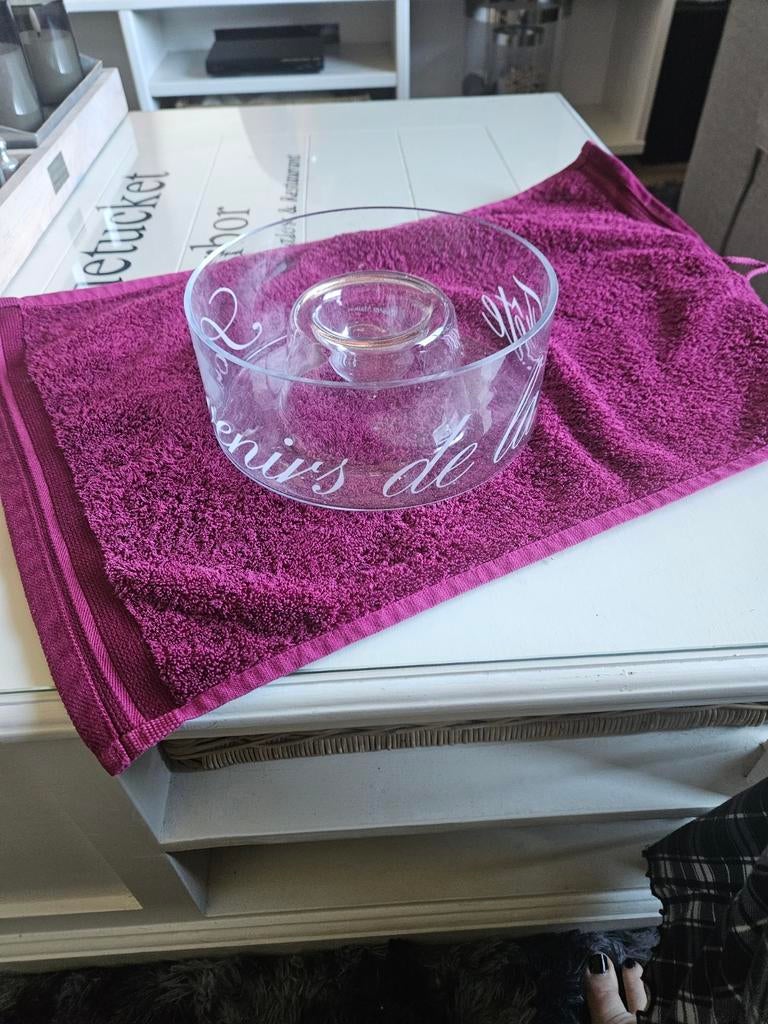 Riviera Maison schaal Souvenirs de la Fete, Ophalen, Schaal, Rond, Glas