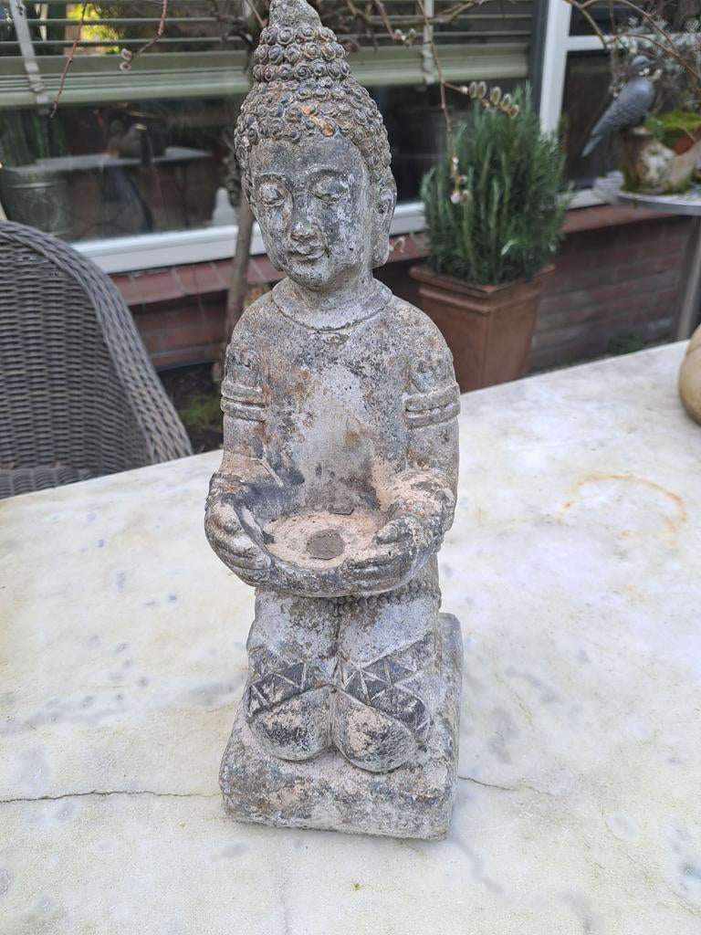 Tuin boeddha  beton, Tuin en Terras, Tuinbeelden, Ophalen of Verzenden, Gebruikt