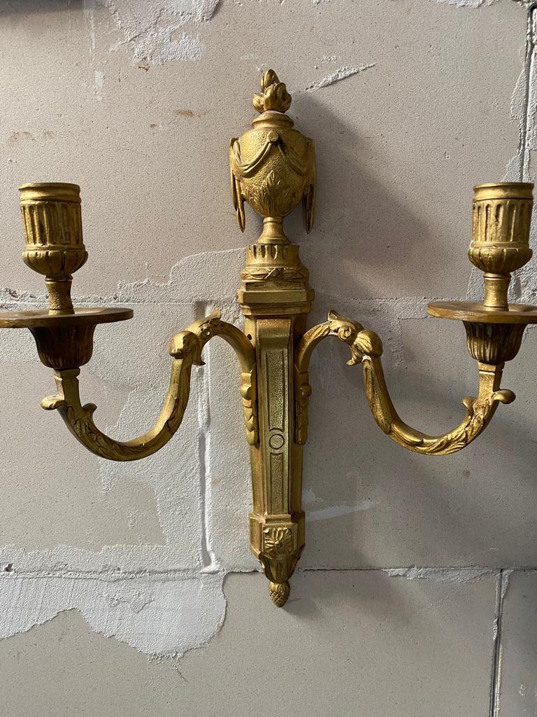 Leuke hang kandelaars in brons, Antiek en Kunst, Ophalen of Verzenden, Koper of Brons