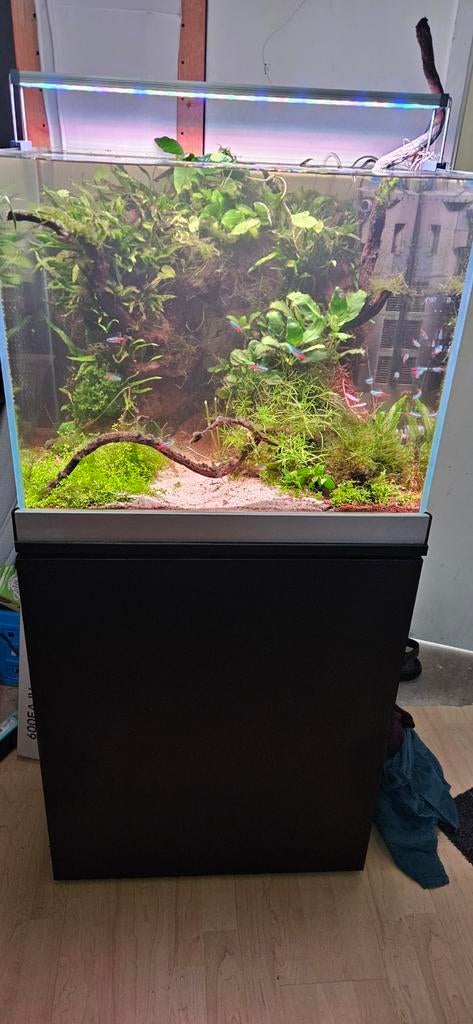 Aquascape aquarium. Optic white 130 liter., Ophalen, Inclusief toebehoren, Zo goed als nieuw, Leeg aquarium