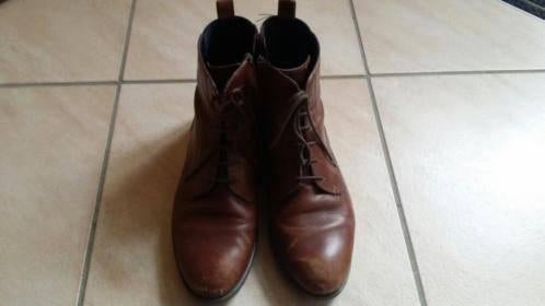 Brown leather boots (Tommy Hilfiger), Bruin, Lage of Enkellaarzen, Ophalen of Verzenden, Gedragen