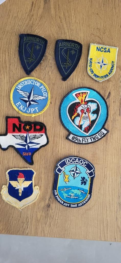 Verzameling militaire patches - NATO, USAF, Airnorth, Verzamelen, Ophalen of Verzenden, Gebruikt, Overige typen