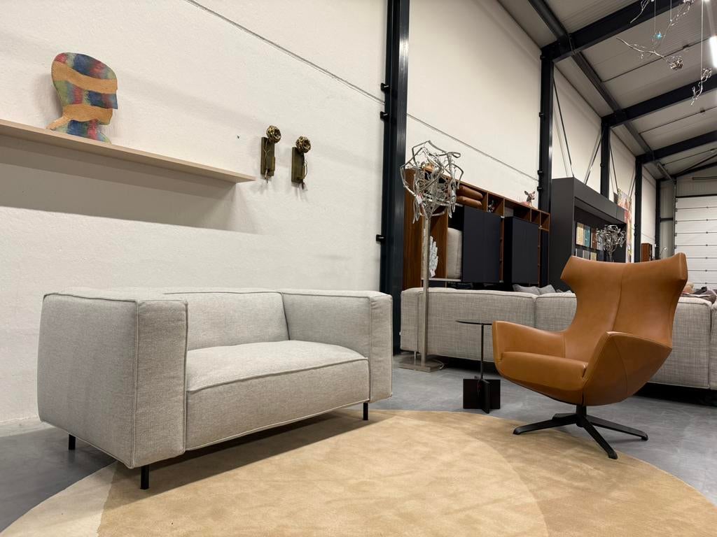 Nieuw Gelderland 6400 Bank 2 zits hallingdal design Stof, 75 tot 100 cm, Ophalen of Verzenden, Rechte bank, Gelderland