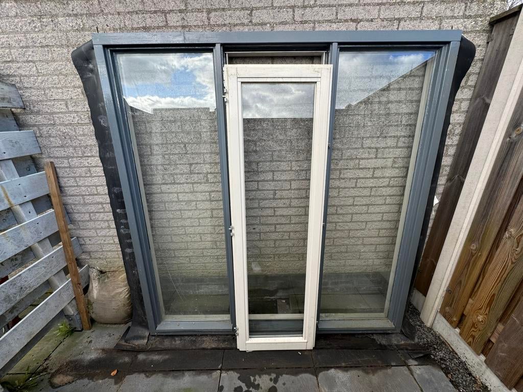 Houten raamkozijn 187x181cm, Doe-het-zelf en Verbouw, Kozijnen en Schuifpuien, Ophalen, Gebruikt, Raamkozijn, 150 tot 225 cm