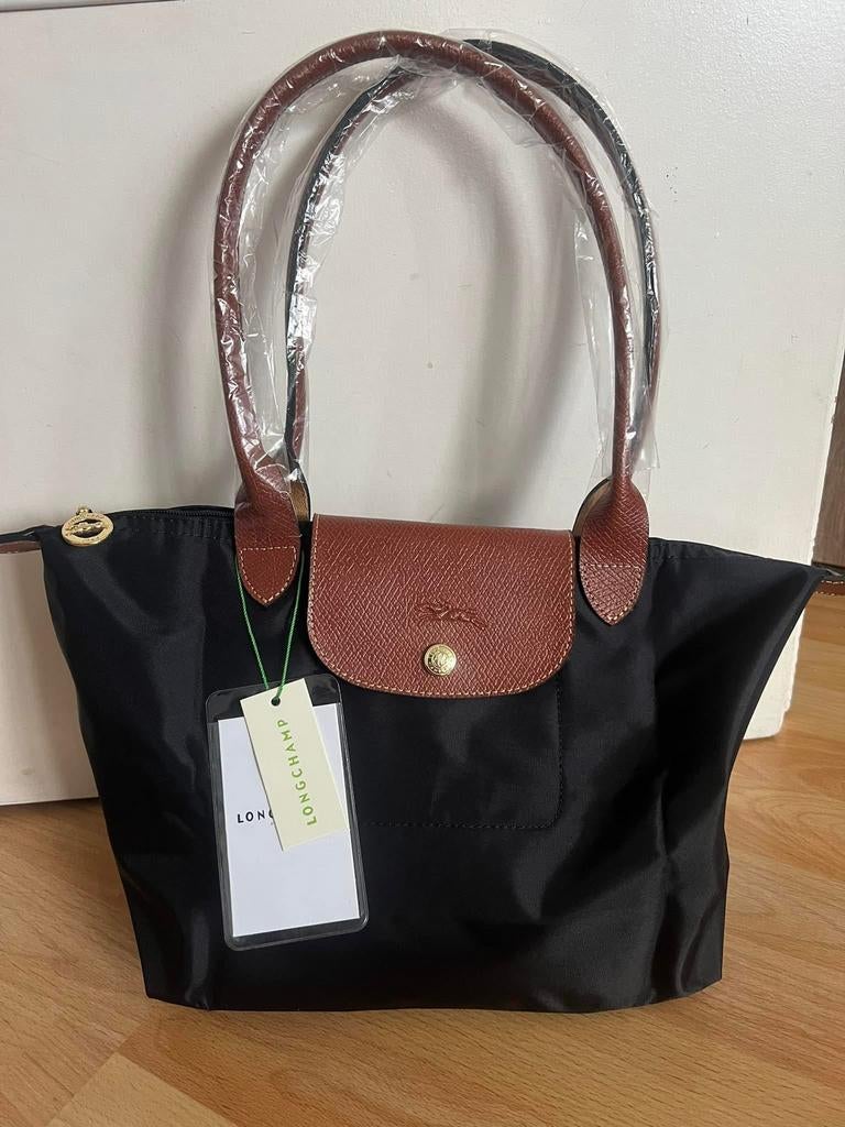 Longchamp Le Pliage maat M NIEUW, Verzenden, Nieuw, Zwart, Handtas