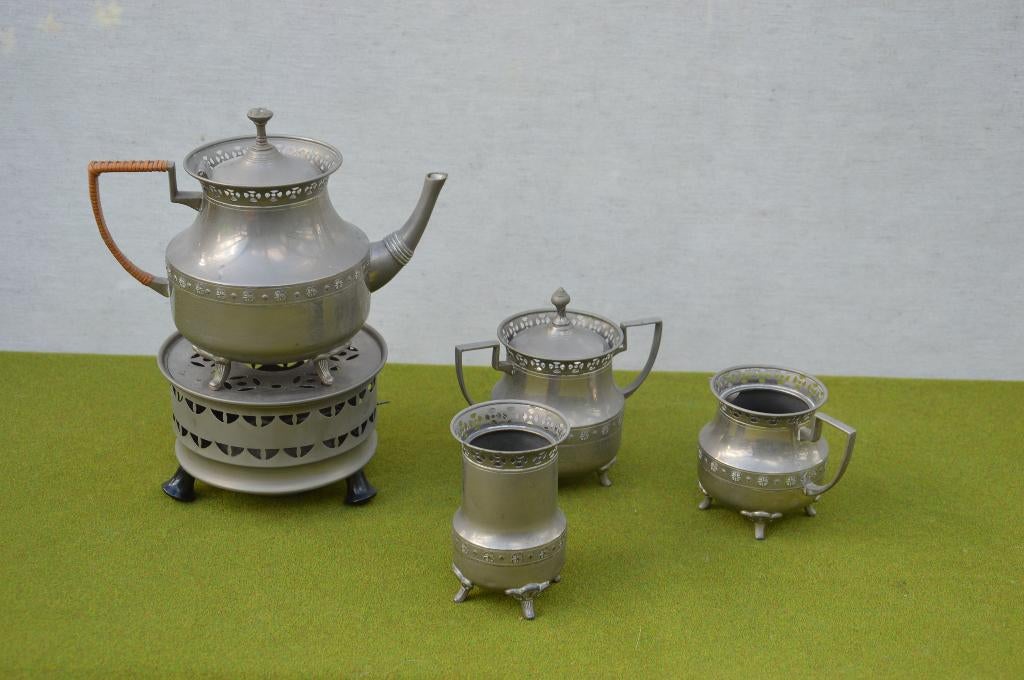 Antiek 5delig koffie / theeservies merk Rio Tiel Holland 230, Antiek en Kunst, Ophalen of Verzenden