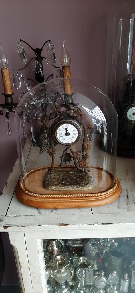 OUD  ...  MET ONDERBORD  ...  OVALE GLAZEN STOLP, Antiek en Kunst, Ophalen of Verzenden