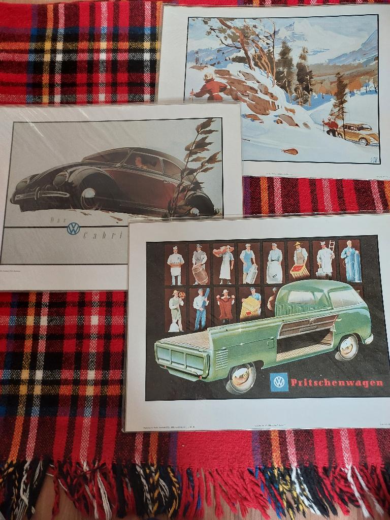 3x Poster / affiche Volkswagen Kever T1 Parc Oldtimer, Ophalen of Verzenden, Nieuw, Auto's