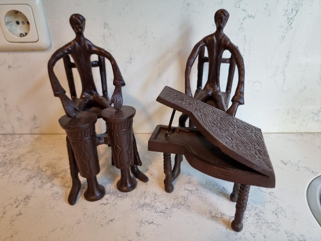 Beeldjes muzikanten, Antiek en Kunst, Kunst | Beelden en Houtsnijwerken, Ophalen of Verzenden