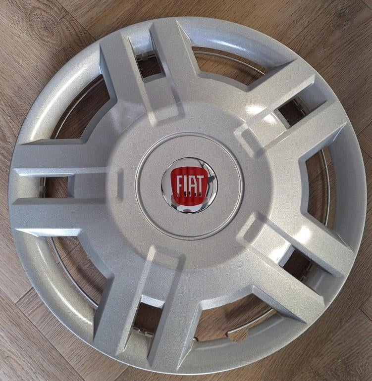 Wieldop set Fiat Ducato 15 Inch Rood logo set 4 stuks 89.95€, Ophalen of Verzenden, Nieuw