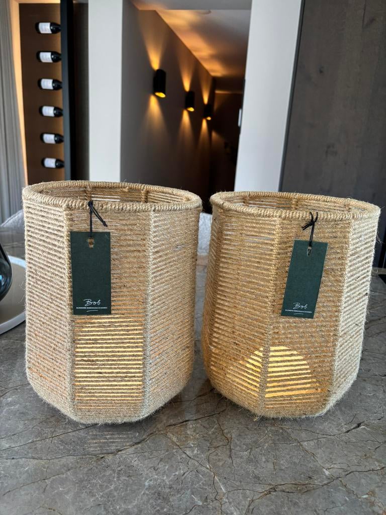 Windlichten merk: Bob Japandi stijl, Huis en Inrichting, Woonaccessoires | Kandelaars en Kaarsen, Ophalen of Verzenden, Zo goed als nieuw