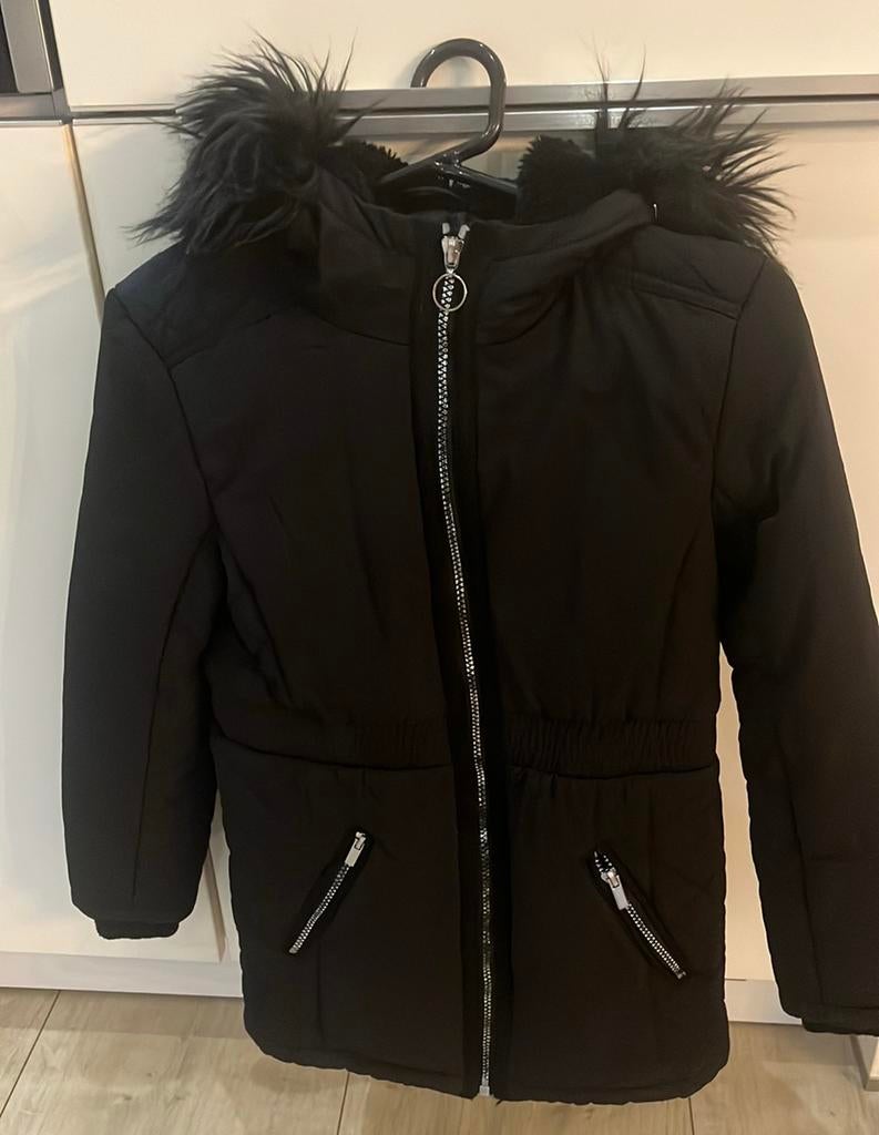 Zwarte winterjas tussenjas coolcat 146/152, Ophalen of Verzenden, Zo goed als nieuw, Meisje, Jas