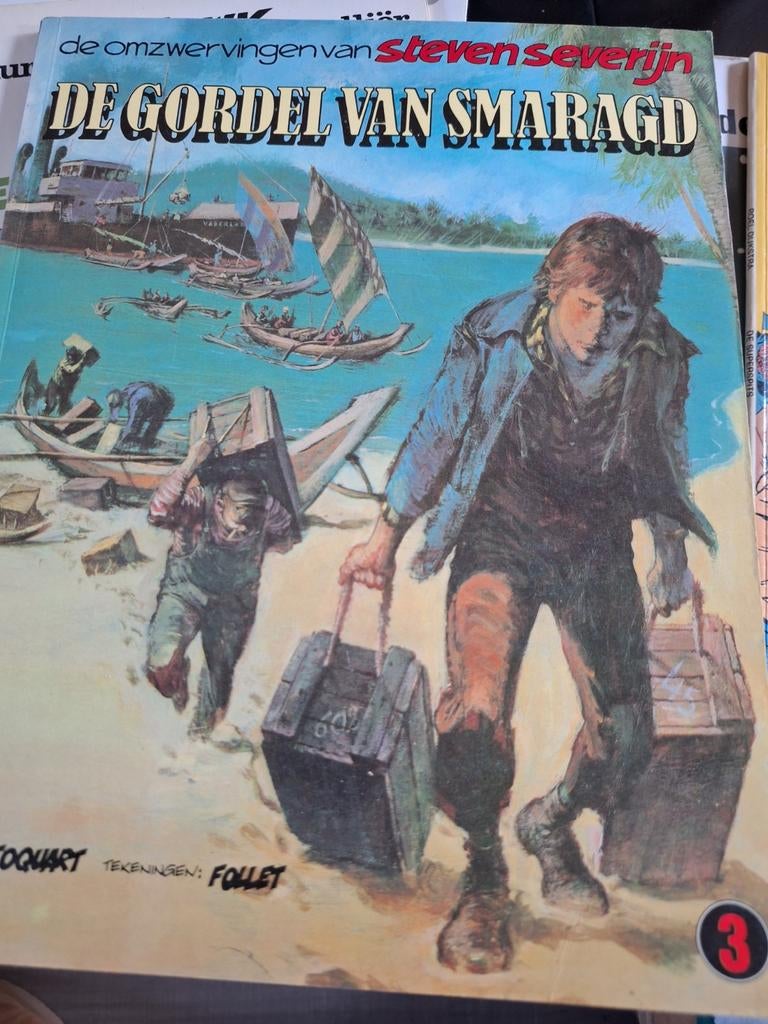 Steven Severijn - De Gordel van Smaragd (Eppo reeks), Boeken, Stripboeken, Gelezen, Eén stripboek, Ophalen of Verzenden