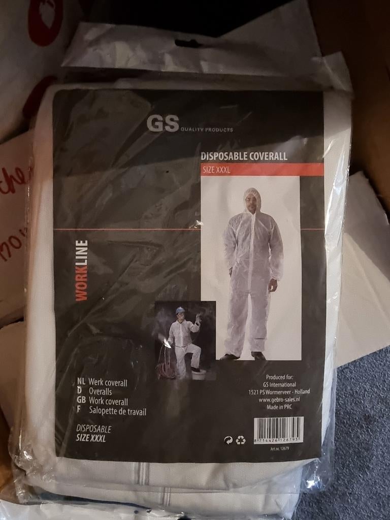 Wegwerp overalls - Beschermende kleding (diverse maten)prijs, Ophalen of Verzenden, Nieuw