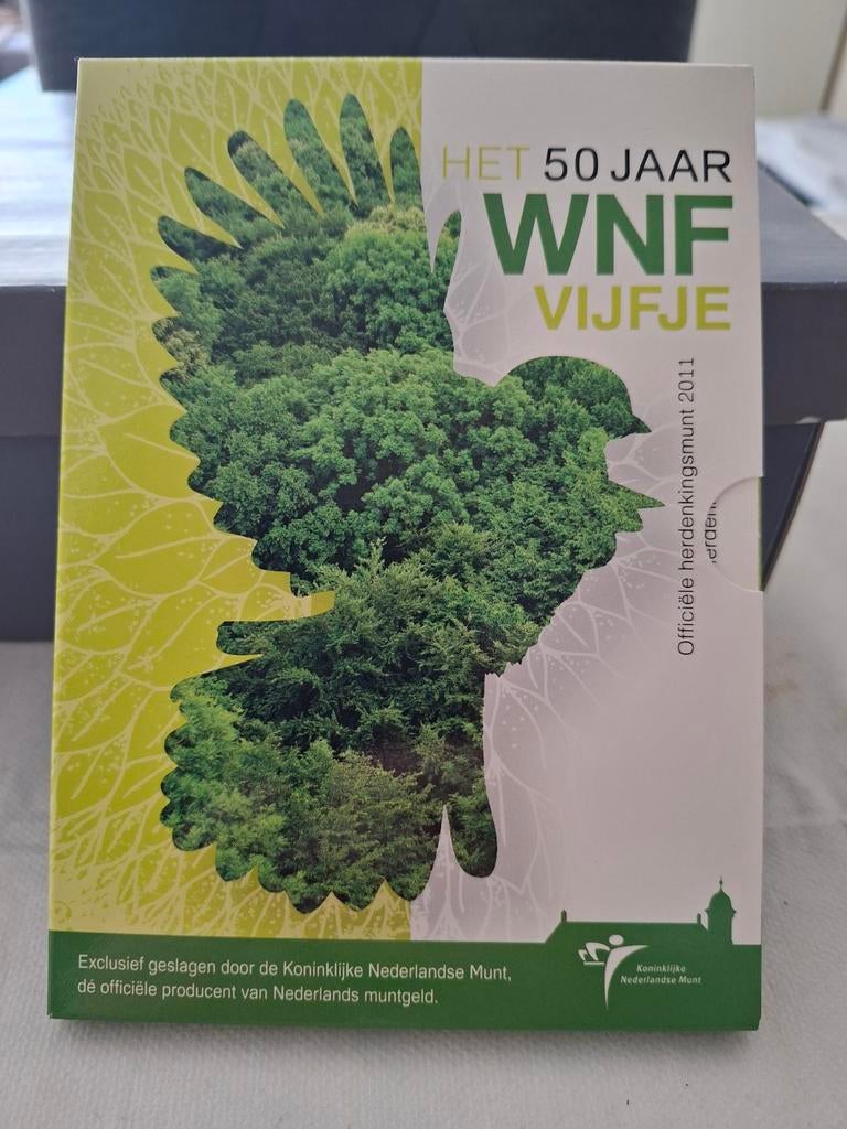 50 Jaar WNF Vijfje Zilver Proof 2011, Verzenden, Koningin Beatrix, Zilver, Euro's