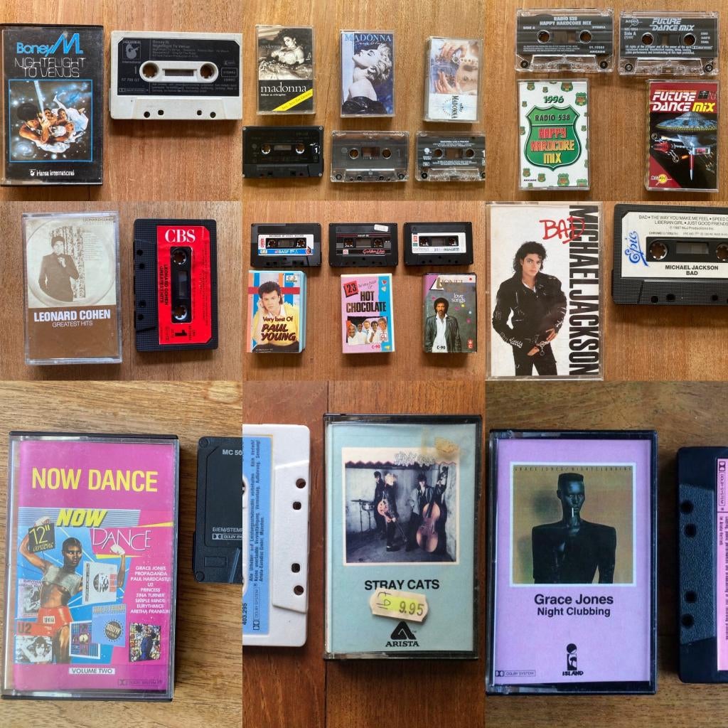 Disco cassettebandje Boney M Luv' Hot Chocolate Ottawan etc., Cd's en Dvd's, Cassettebandjes, Gebruikt, Ophalen of Verzenden, Origineel