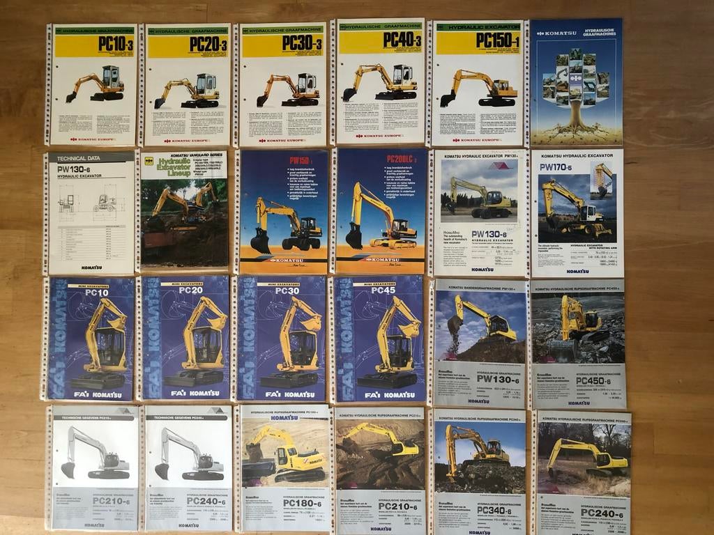 Folder Komatsu graafmachines, Ophalen of Verzenden, Gelezen, Overige merken