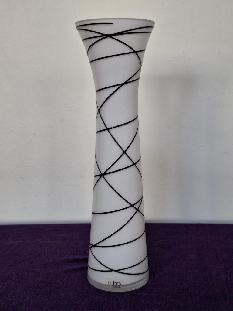 Vintage Nybro Kristal Vaas - Mondgeblazen, Ophalen of Verzenden