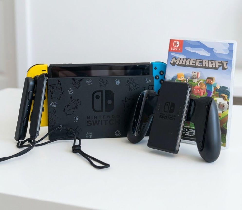 Nintendo Switch met Minecraft en accessoires, Gebruikt, Verzenden, Overige genres, Eén computer