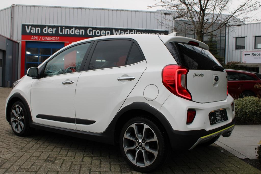 Kia Picanto 1.0 T-GDI X-Line 100PK! Navi/16"/Cam "RIJKLAARPR, Voorwielaandrijving, 101 pk, Gebruikt, Zwart