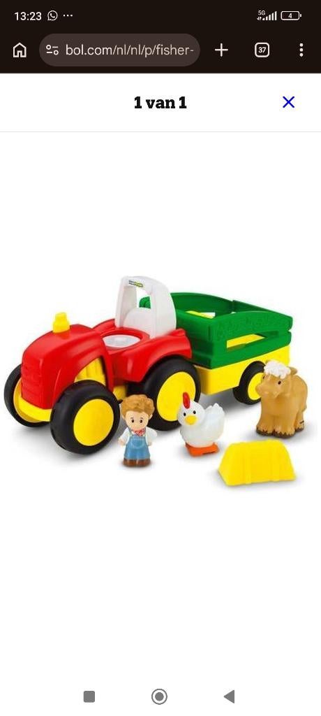 little People tractor, Kinderen en Baby's, Speelgoed | Fisher-Price, Ophalen of Verzenden, Gebruikt, Auto of Voertuig