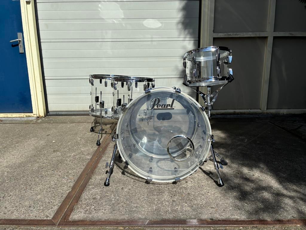 Pearl Crystal Beat Rock Clear Acryl drumstel, Ophalen, Gebruikt, Pearl