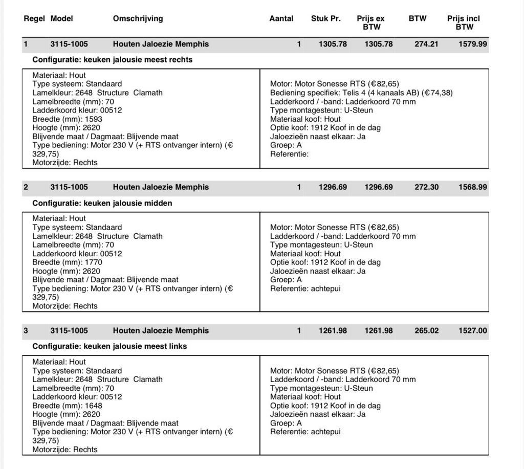 Elektrische Houten Jaloezieën - Memphis Stijl, 200 cm of meer, Beige, 150 tot 200 cm, Ophalen of Verzenden