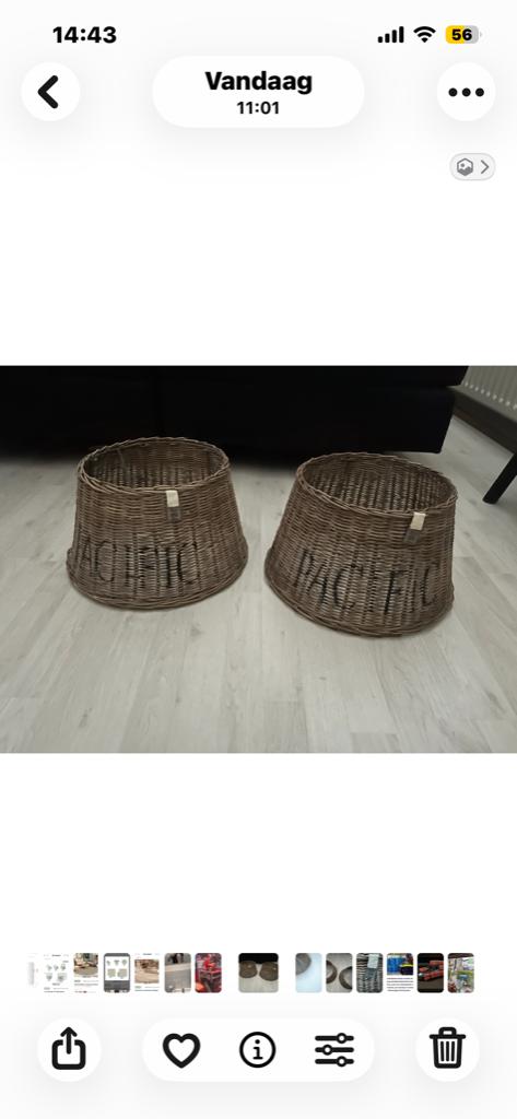 Riviera maison lampenkappen, Huis en Inrichting, Lampen | Lampenkappen, Ophalen, Zo goed als nieuw, Rond, Minder dan 25 cm