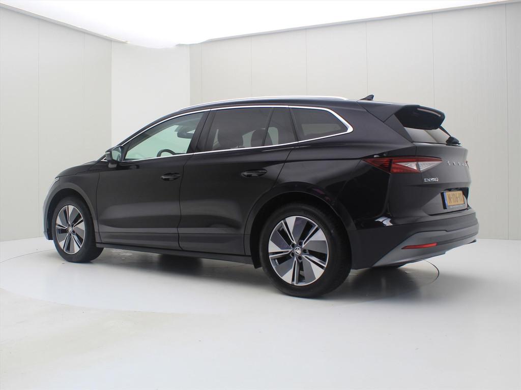 Skoda Enyaq Iv 80 82kWh 204pk 91% SoH [ COMFORT PACK+CAMERA+, Achterwielaandrijving, Gebruikt, Leder en Stof, Zwart