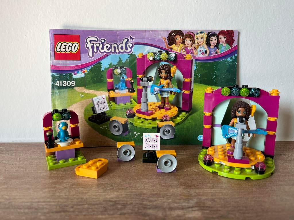 Lego Friends 41309 Andrea's Muziekshow, Ophalen of Verzenden, Zo goed als nieuw, Complete set, Lego