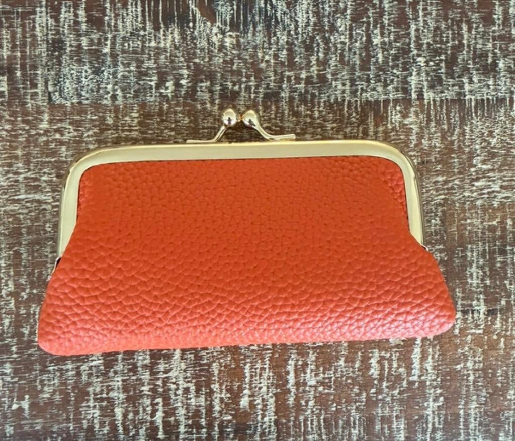Koraaloranje portemonnee met knipsluiting, Overige merken, Nieuw, Oranje, Ophalen of Verzenden