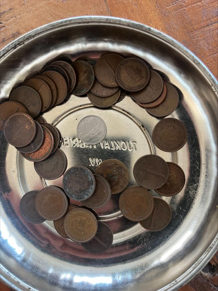 Tjoklat blikje met muntjes vintage, Verzamelen, Ophalen of Verzenden, Gebruikt, Overige, Overige merken