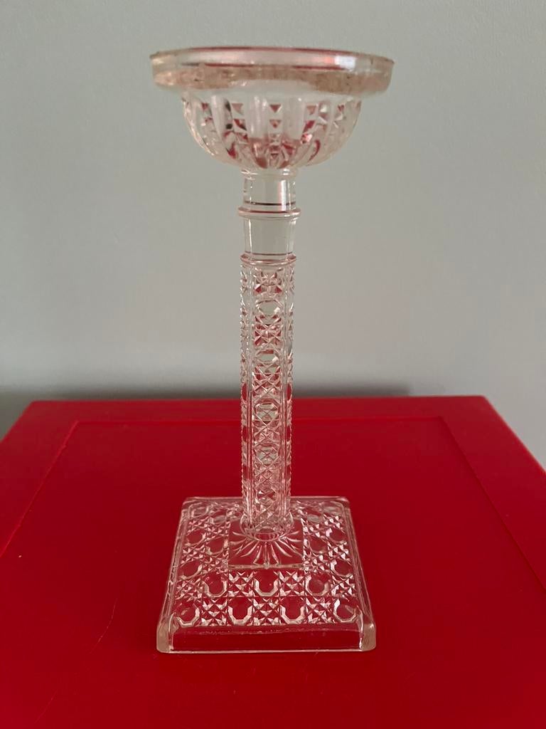 STREIT CANDLE. (1).  —  PRESSED GLASS. — 1930., Ophalen of Verzenden, Glas