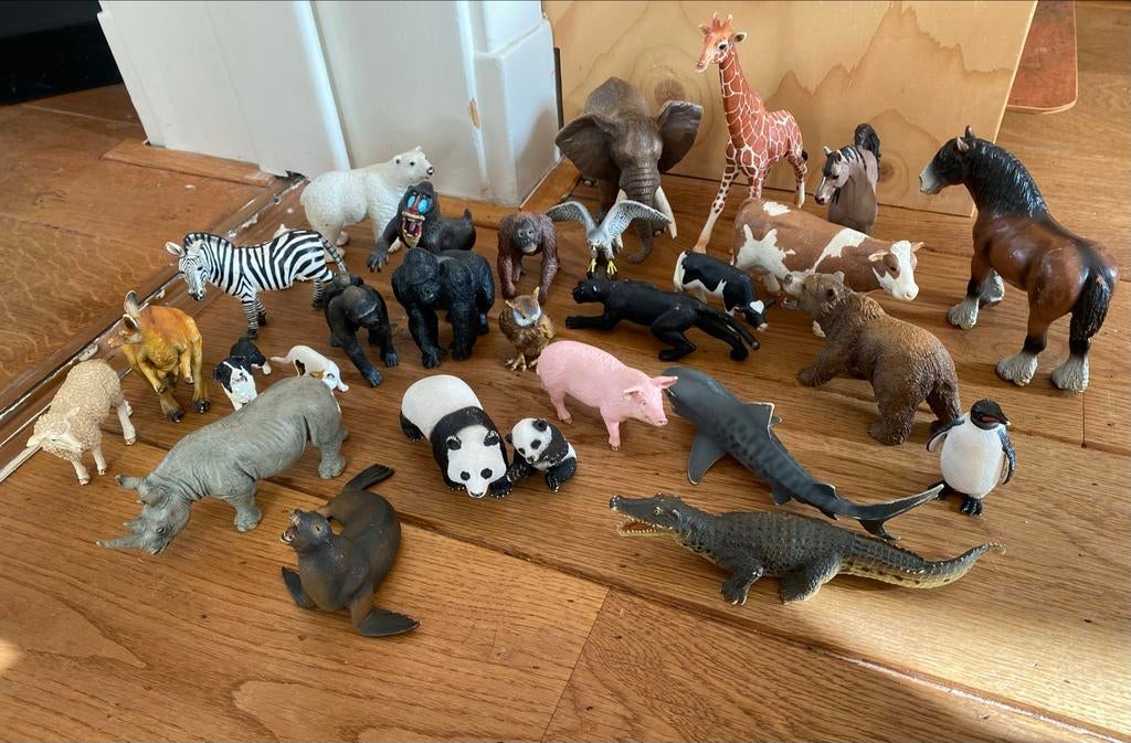 Grote verzameling Schleich dierenfiguren - Diverse soorten, Verzamelen, Dierenverzamelingen, Ophalen of Verzenden, Gebruikt, Overige soorten