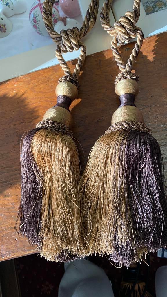 Set van 2 gordijn embrasses, Huis en Inrichting, Stoffering | Gordijnen en Lamellen, Ophalen of Verzenden, Nieuw, 200 cm of meer