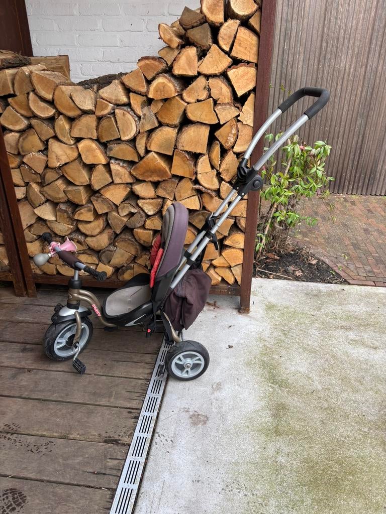 Ceety CAT S6 brons Puky driewieler duwstang fiets, Fietsen en Brommers, Fietsen | Driewielers, Ophalen, Zo goed als nieuw, Duwstang