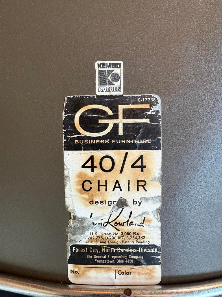 40/4 Chair Design Stoel - I. Rowland, Gebruikt, Overige kleuren, Ophalen of Verzenden, Metaal