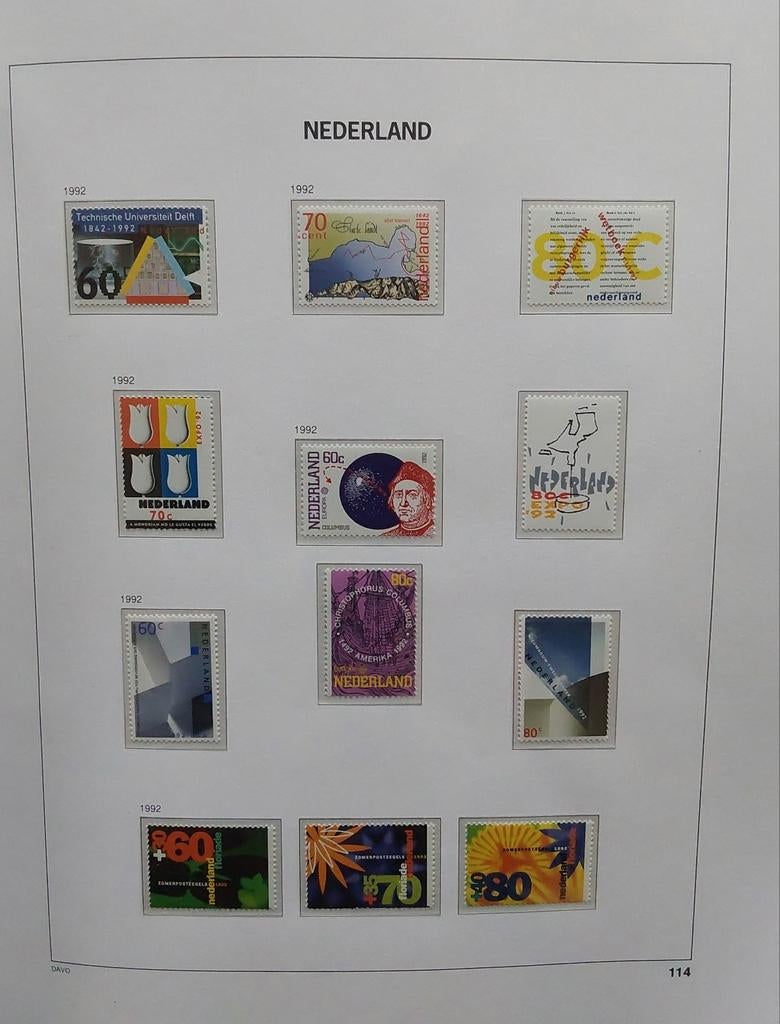 Nederland 1992 Postfris voor DAVO, Ophalen of Verzenden