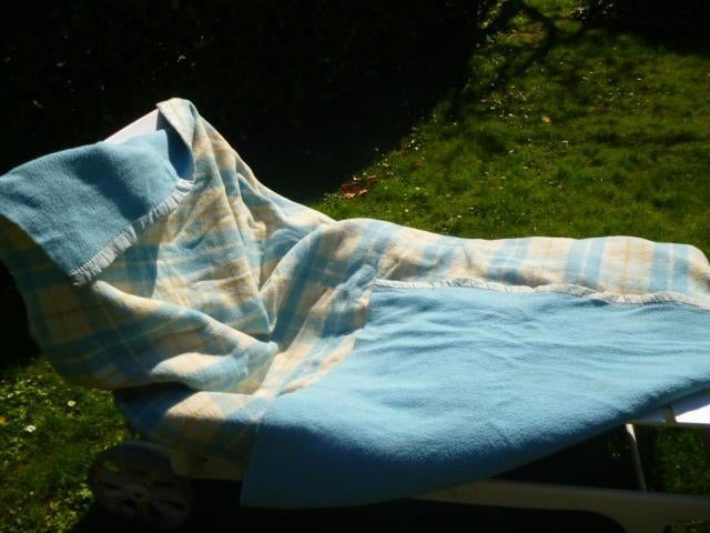 Orlon deken Hatema 240 x 200 cm 2 pers ruit, Ophalen of Verzenden, Gebruikt