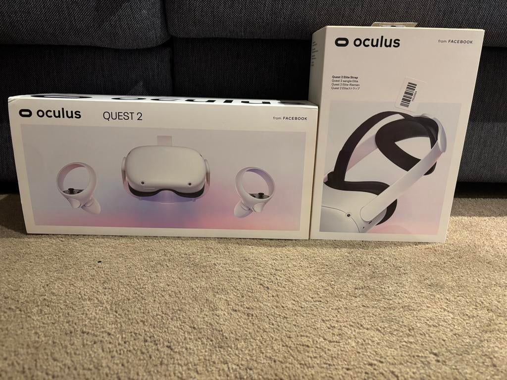Oculus Quest 2 + Extra, Spelcomputers en Games, Virtual Reality, Ophalen of Verzenden, Zo goed als nieuw, VR-bril, Overige platformen