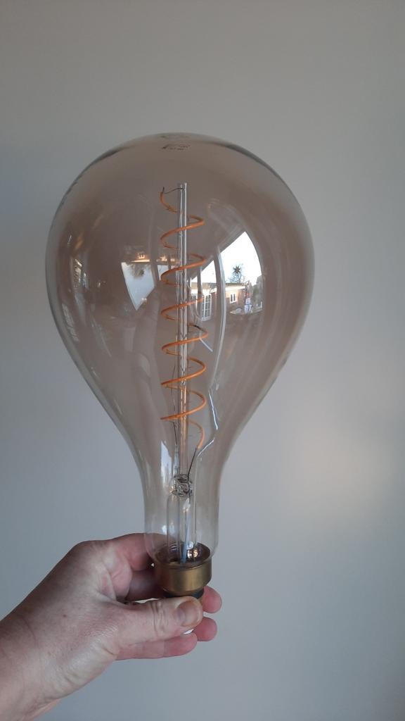 Handson Grote Design Gloeilamp dimbaar - 7W, 360 Lumen, Industrieel landelijk, Ophalen of Verzenden, Minder dan 50 cm, Glas