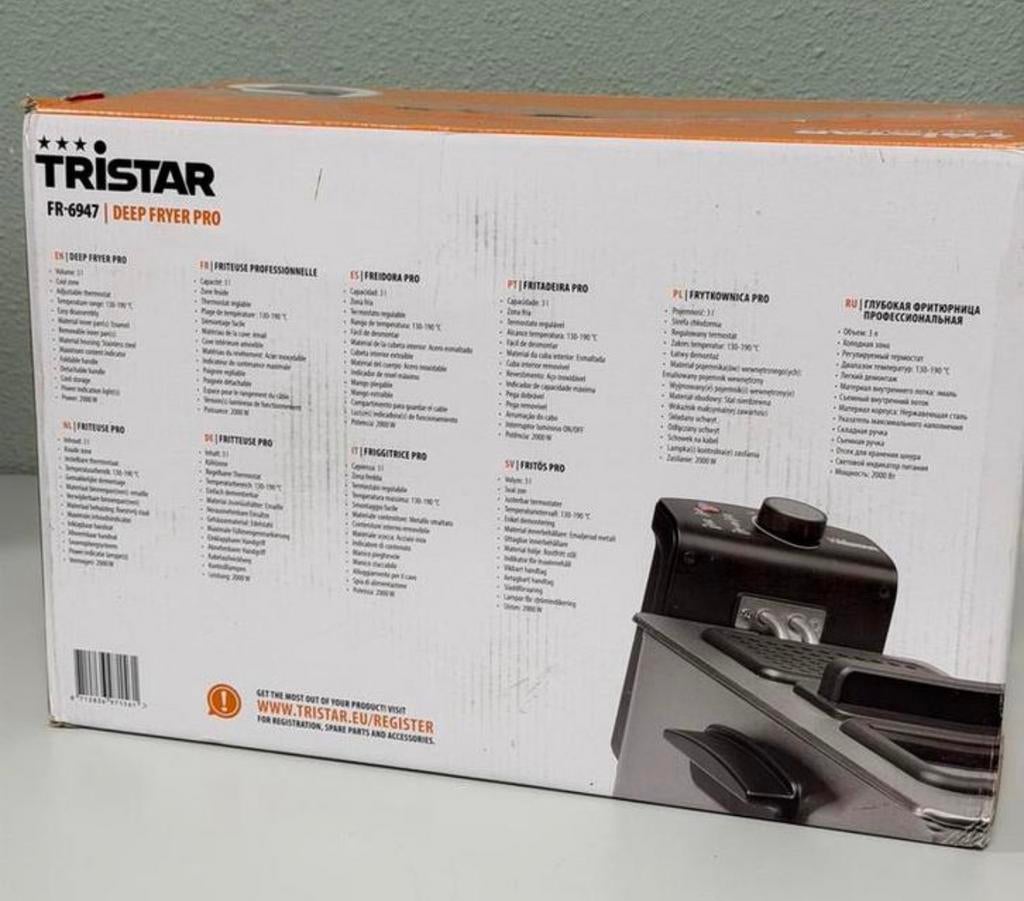 Tristar FR-6947 Deep Fryer PRO NIEUW Frietpan Frituurpan 3L, Uitneembare binnenpan, Nieuw, Ophalen of Verzenden, H