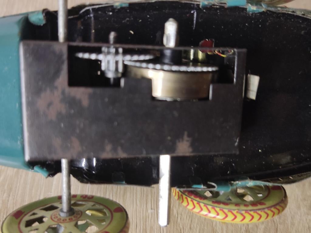 Vintage Blikken Raceauto - Ballon Banden, Ophalen of Verzenden