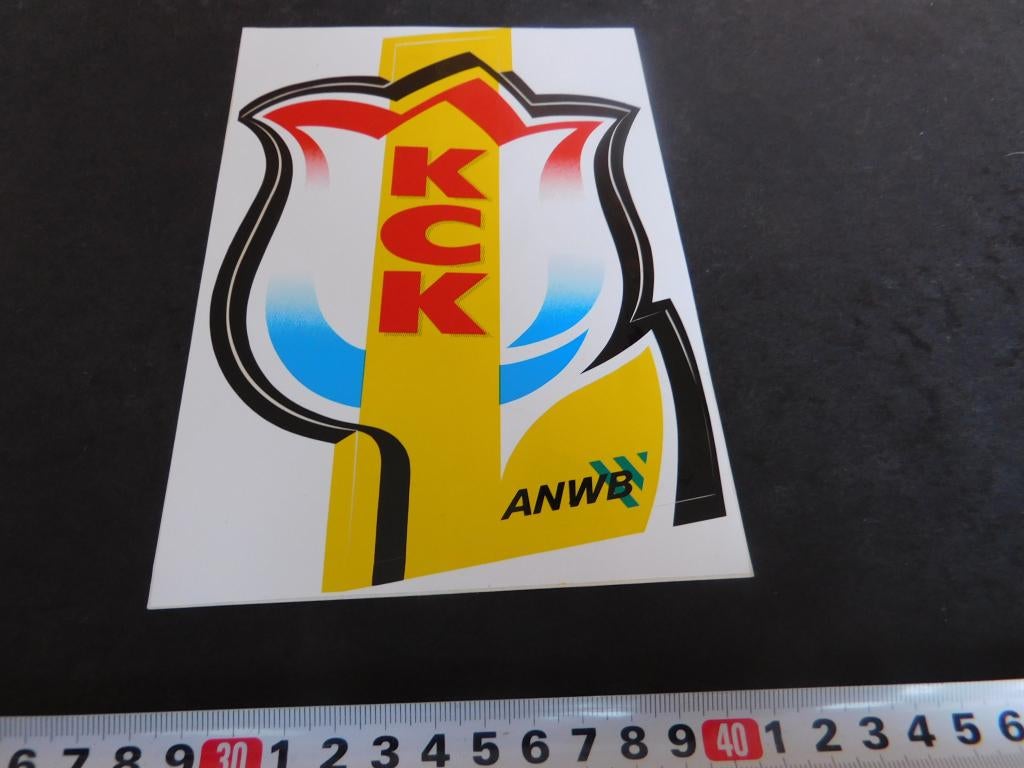 sticker ANWB KCK tulp Nederland Camping Caravan, Verzamelen, Stickers, Zo goed als nieuw, Ophalen